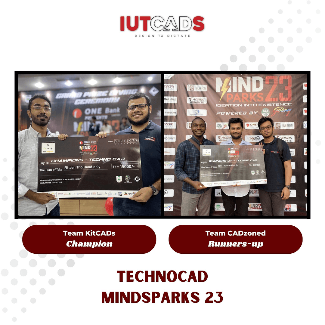 Champions & Runners up of TechnoCAD 2023